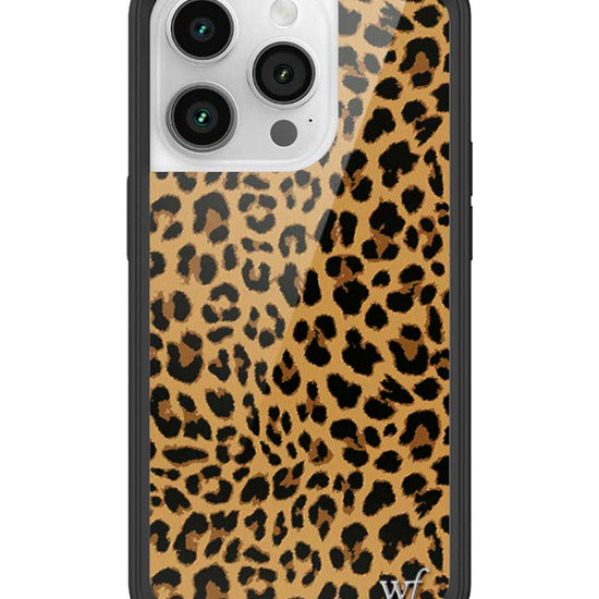 Wildflower iPhone case 14 Pro Meow Leopard Black Tan