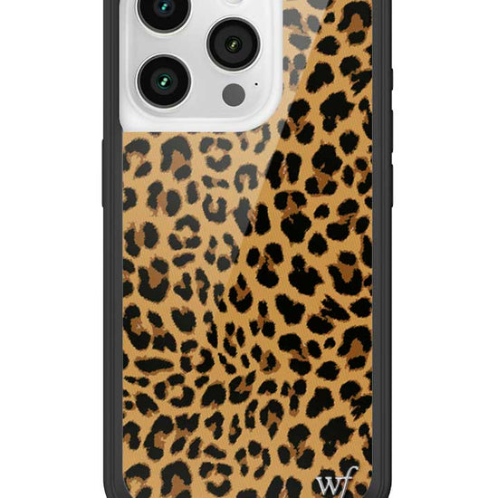 Wildflower iPhone case 15 Pro Meow Leopard Black Tan