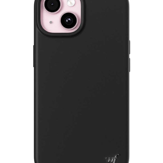 Wildflower iPhone case 15 Black MagSafe Sleek Black