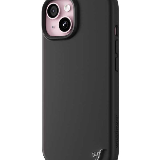 Wildflower iPhone case 15 Black MagSafe Sleek Black