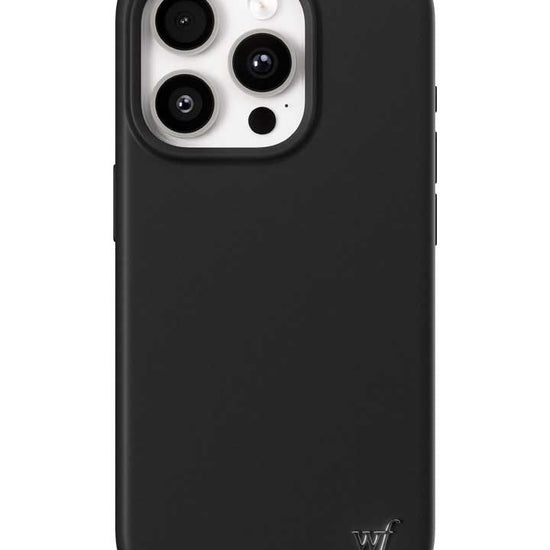 Wildflower iPhone case 15 Pro Black MagSafe Sleek Black