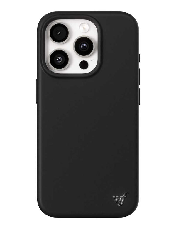 Wildflower iPhone case 15 Pro Black MagSafe Sleek Black