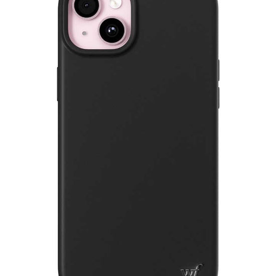 Wildflower iPhone case 15 Plus Black MagSafe Sleek Black