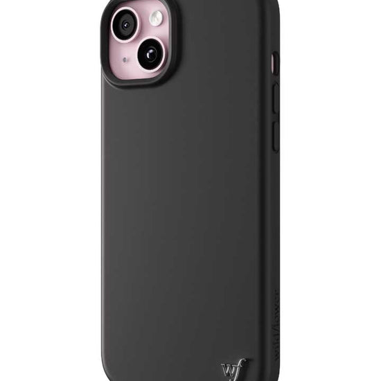 Wildflower iPhone case 15 Plus Black MagSafe Sleek Black