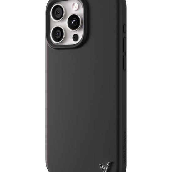 Wildflower iPhone case 15 Pro Max Black MagSafe Sleek Black