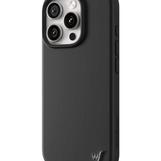 Wildflower iPhone case 16 Pro Black MagSafe Sleek Black