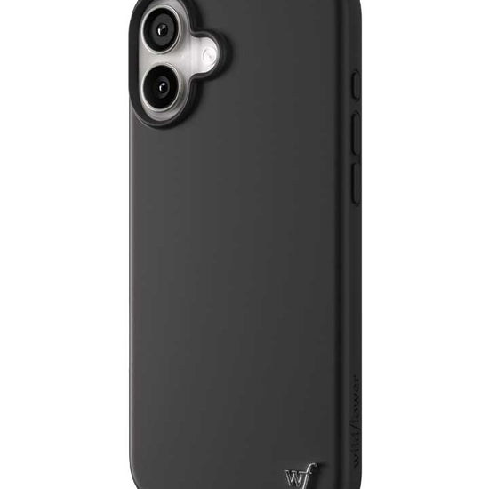 Wildflower iPhone case 16 Plus Black MagSafe Sleek Black