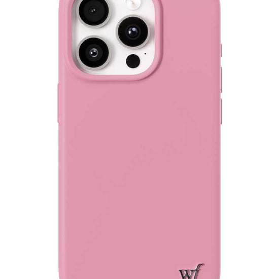 Wildflower iPhone case 15 Pro Pink MagSafe Sleek Pink