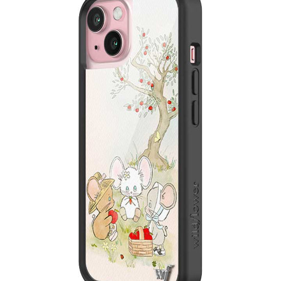 Wildflower iPhone case 15 Mice Friends Animals Cute