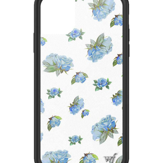 Wildflower iPhone case 11 Moonlight Rose Floral Cute Blue