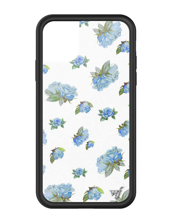 Wildflower iPhone case 11 Moonlight Rose Floral Cute Blue