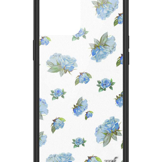 Wildflower iPhone case 12 Pro Max Moonlight Rose Floral Cute Blue