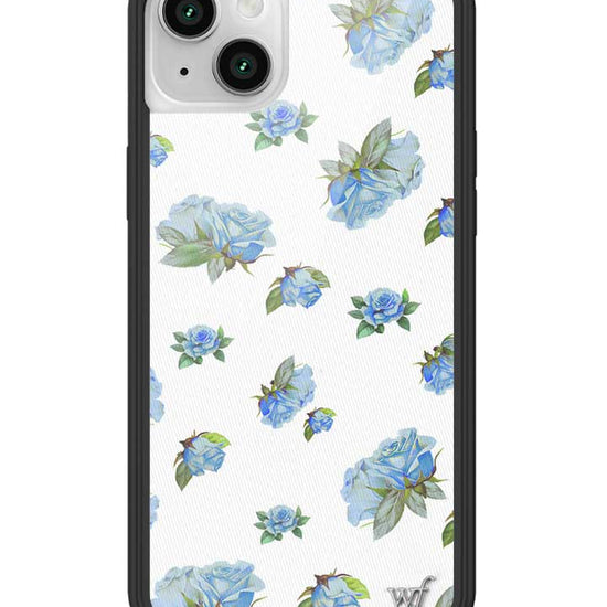 Wildflower iPhone case 13 Moonlight Rose Floral Cute Blue