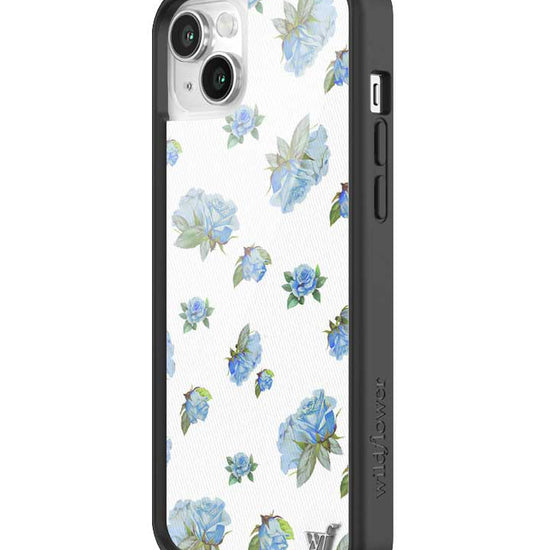 Wildflower iPhone case 13 Moonlight Rose Floral Cute Blue