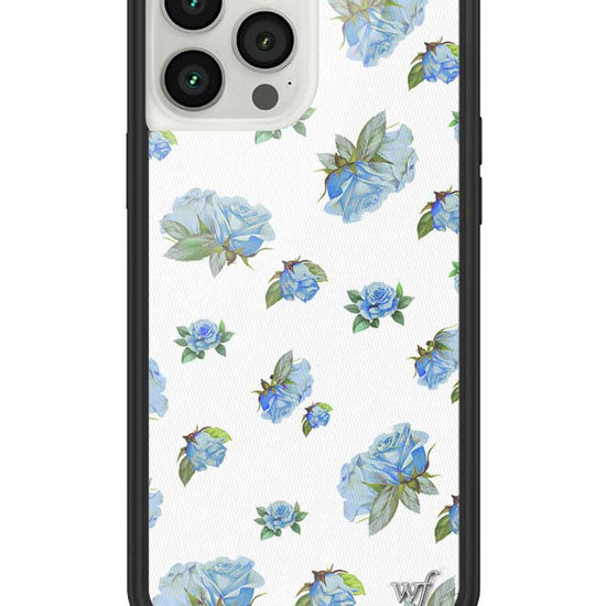 Wildflower iPhone case 13 Pro Max Moonlight Rose Floral Cute Blue