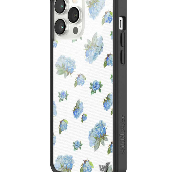 Wildflower iPhone case 13 Pro Max Moonlight Rose Floral Cute Blue