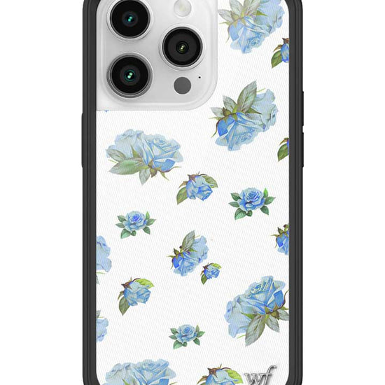 Wildflower iPhone case 14 Pro Moonlight Rose Floral Cute Blue