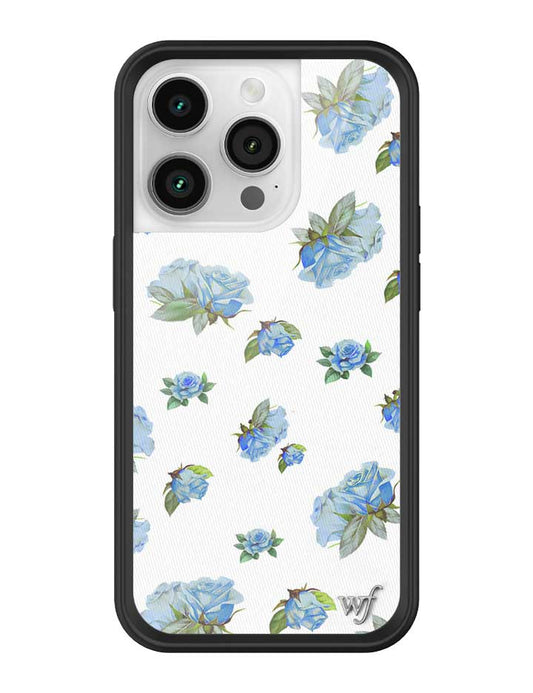 Wildflower iPhone case 14 Pro Moonlight Rose Floral Cute Blue