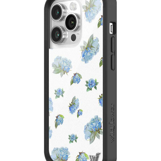 Wildflower iPhone case 14 Pro Moonlight Rose Floral Cute Blue