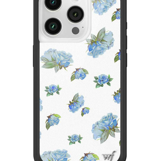 Wildflower iPhone case 15 Pro Moonlight Rose Floral Cute Blue