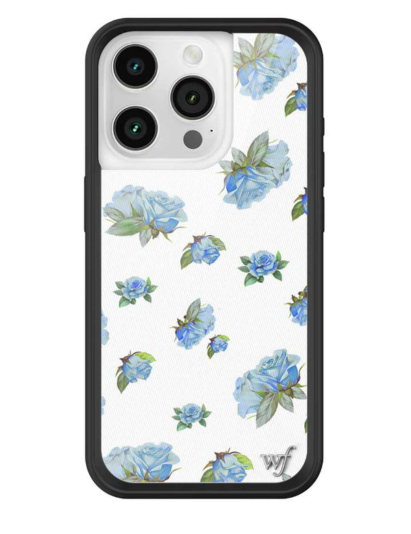 Wildflower iPhone case 15 Pro Moonlight Rose Floral Cute Blue