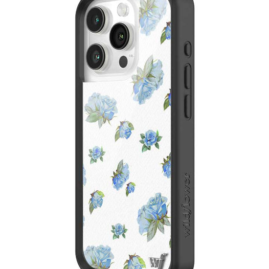 Wildflower iPhone case 15 Pro Moonlight Rose Floral Cute Blue