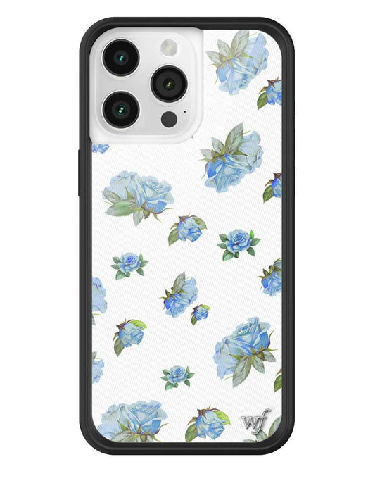 Wildflower iPhone case 16 Pro Max Moonlight Rose Floral Cute Blue