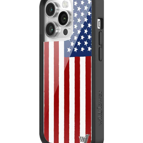 Wildflower American Flag iPhone 14 Pro Case