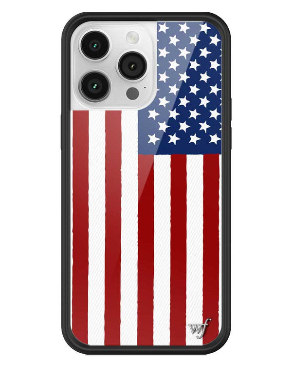 Wildflower American Flag iPhone 14 Pro Max Case