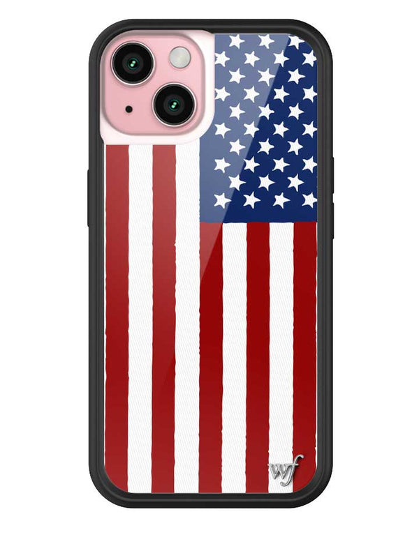 Wildflower American Flag iPhone 15 Case