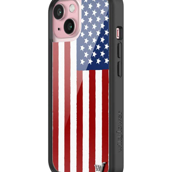 Wildflower American Flag iPhone 15 Case