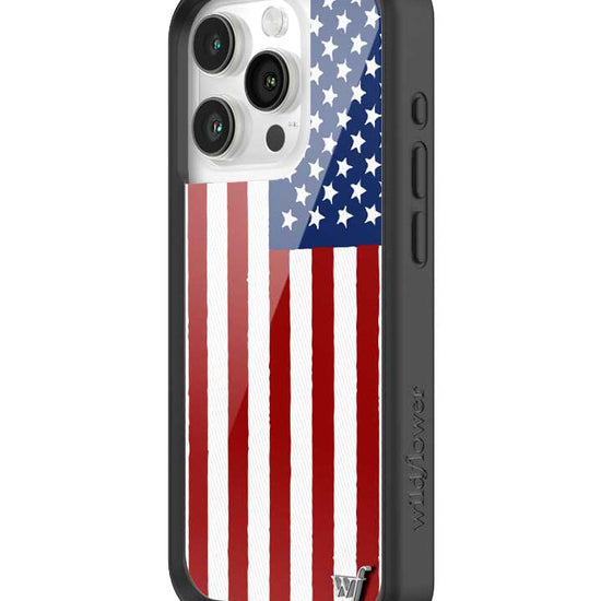 Wildflower American Flag iPhone 15 Pro Case