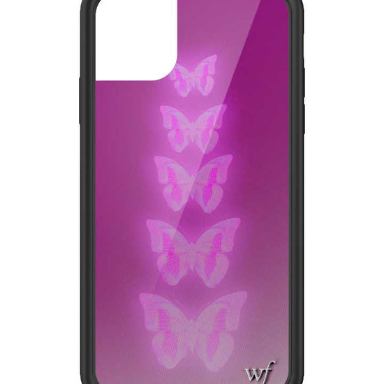 Wildflower iPhone case 11  Neon Butterfly Plum Pink Cute