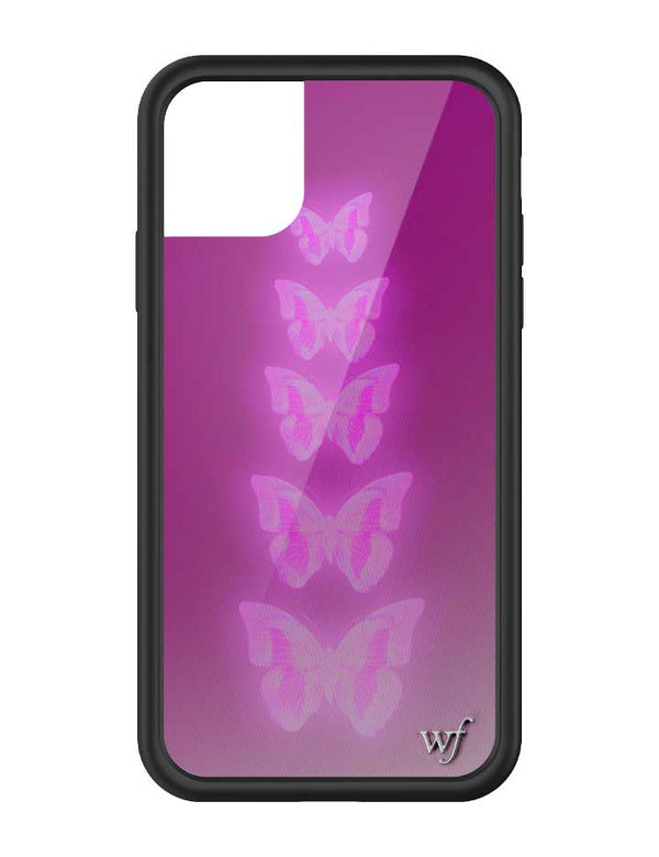 Wildflower iPhone case 11  Neon Butterfly Plum Pink Cute