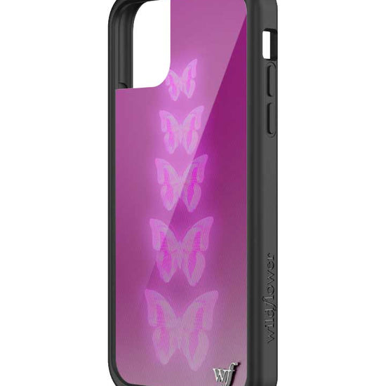 Wildflower iPhone case 11  Neon Butterfly Plum Pink Cute