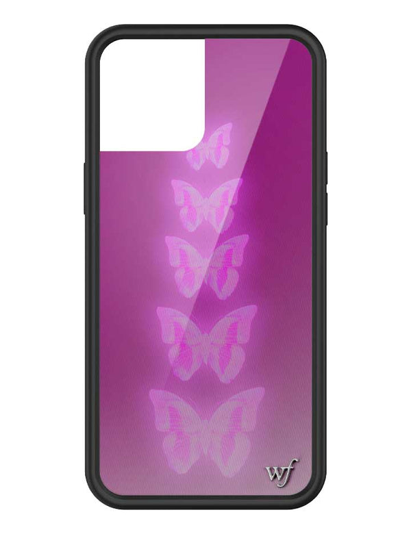 Wildflower iPhone case 12 Pro Max Neon Butterfly Plum Pink Cute