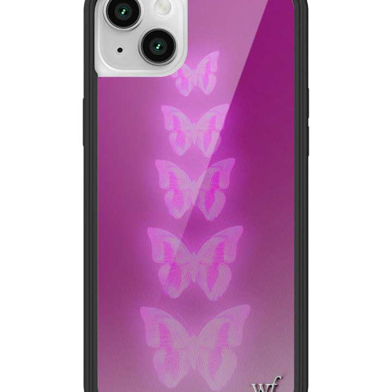 Wildflower iPhone case 13 Neon Butterfly Plum Pink Cute