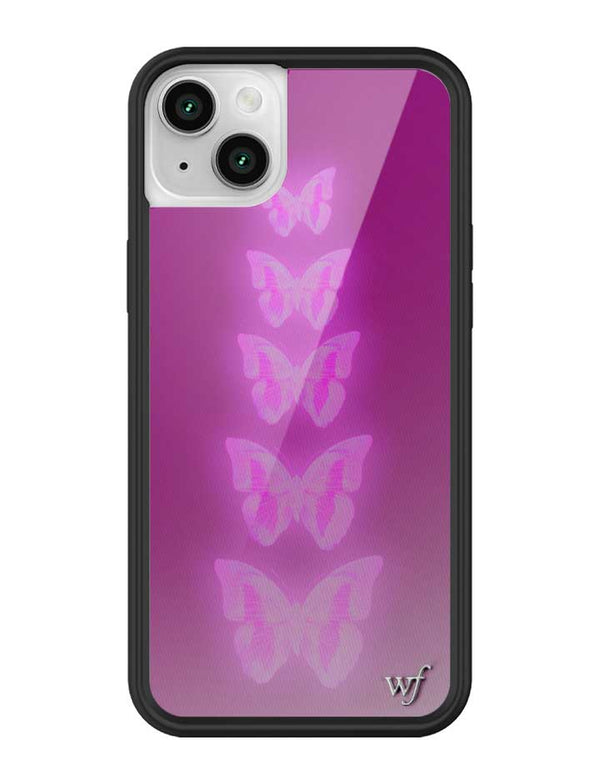 Wildflower iPhone case 13 Neon Butterfly Plum Pink Cute