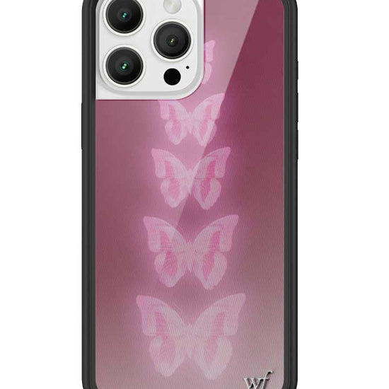 Wildflower iPhone case 16 Pro Max Neon Butterfly Plum Pink Cute