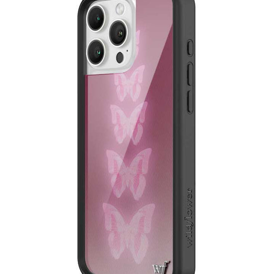 Wildflower iPhone case 16 Pro Max Neon Butterfly Plum Pink Cute