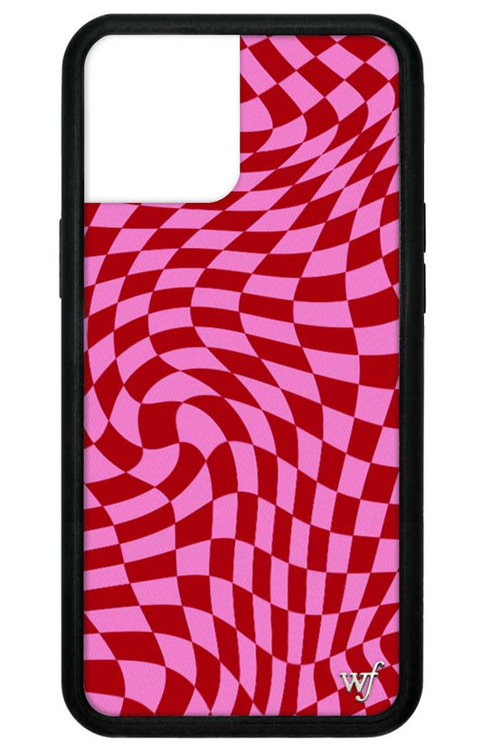 Wildflower Pink Crazy Checkers iPhone 12 Pro Max Case