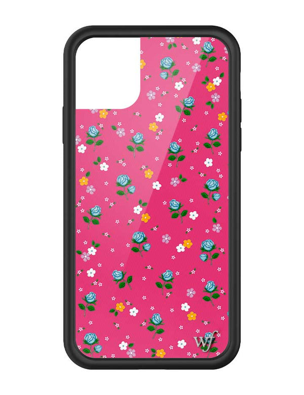 wildflower iphone case 11 pink dainty florals flowers floral pink blue orange white sweet small petite fashion