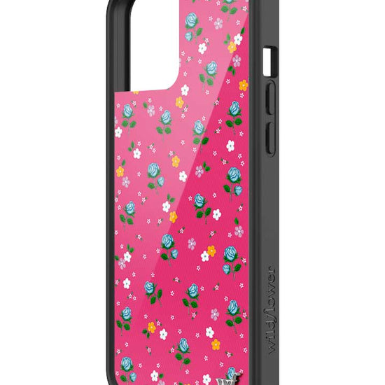 wildflower iphone case 12 pro max pink dainty florals flowers floral pink blue orange white sweet small petite fashion