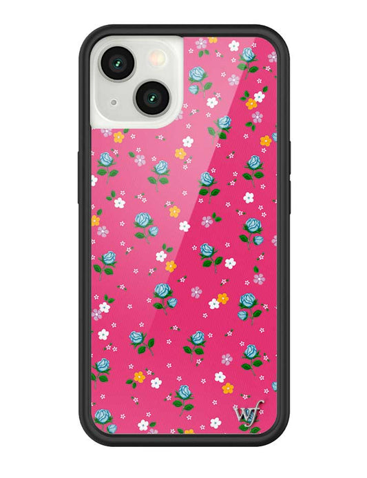 wildflower iphone case 13 pink dainty florals flowers floral pink blue orange white sweet small petite fashion