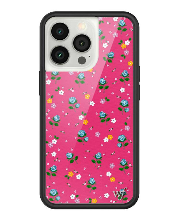 wildflower iphone case 13 pro pink dainty florals flowers floral pink blue orange white sweet small petite fashion