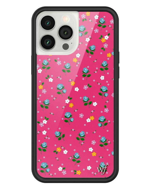 wildflower iphone case 13 pro max pink dainty florals flowers floral pink blue orange white sweet small petite fashion