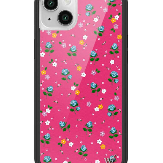 wildflower iphone case 14 pink dainty florals flowers floral pink blue orange white sweet small petite fashion