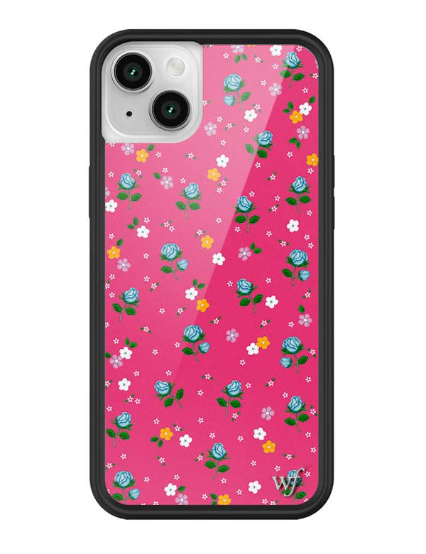 wildflower iphone case 14 pink dainty florals flowers floral pink blue orange white sweet small petite fashion