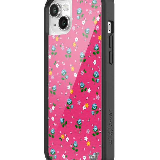 wildflower iphone case 14 pink dainty florals flowers floral pink blue orange white sweet small petite fashion