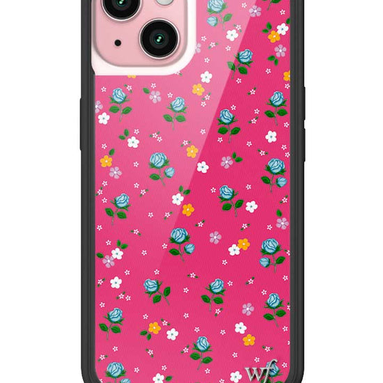 wildflower iphone case 15 pink dainty florals flowers floral pink blue orange white sweet small petite fashion